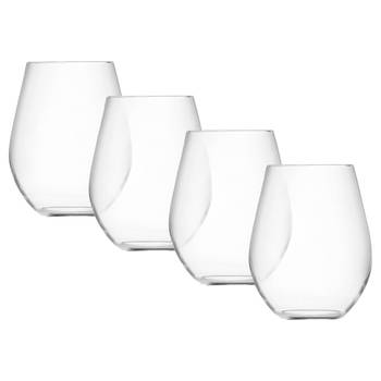 Excellent Houseware Drinkglas - 4x - transparant - kunststof - 515 ml - Drinkglazen