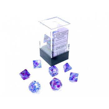 Chessex Borealis Mini-Polyhedral Icicle/light blue Luminary Dobbelsteen Set (7 stuks)