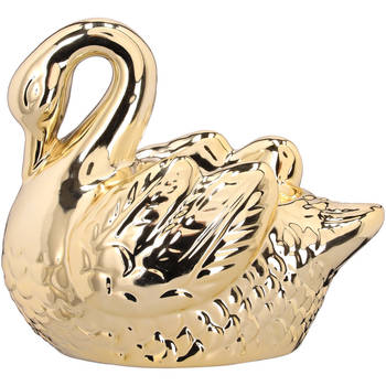 Blokker kandelaar Swan - goud