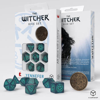 Q-Workshop The Witcher Dice Set - Yennefer - Sorceress Supreme (7 pcs + coin)