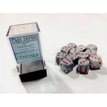 Chessex Air Speckled D6 16mm Dobbelsteen Set (12 stuks)