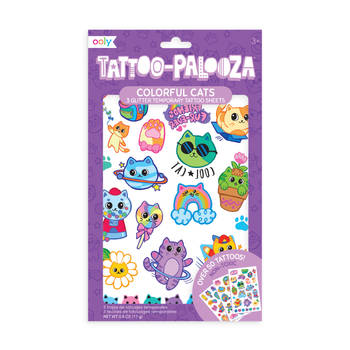 Ooly Tattoo Palooza Tijdelijke Tatoeages Kleurrijke Katten
