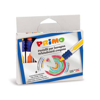 Primo PRIMO - 8 Waskrijt uitwisbaar met grip ø9x80mm in doos