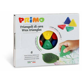 Primo PRIMO - 6 Driehoek waskrijt zijde 50mm in doos