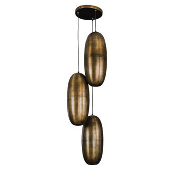 Giga Meubel - Hanglamp Metaal brons - 3-Lichts - 45x45x180cm