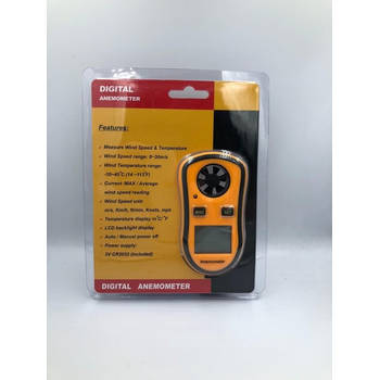 Digitale Anemometer Windsnelheids meter met ingebouwde thermometer