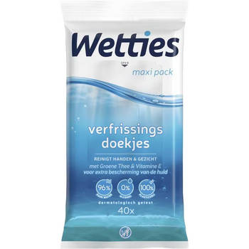 Wetties Verfrissingsdoekjes Maxi Pack 40 stuks