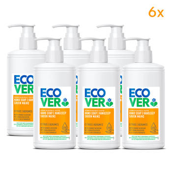 Ecover Handzeep Voordeelverpakking 6 x 250 ml - Ecologisch - Citrus & Oranjebloesem Geur - Zeeppompje Vrijstaand