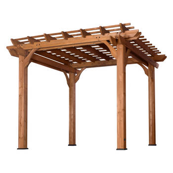 Backyard Discovery Pergola van hout 305 x 305 cm Houten terrasoverkapping vrijstaand voor de tuin