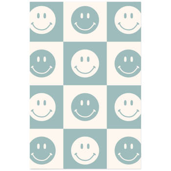 Fritsy kaart smileys blauw 5 stuks