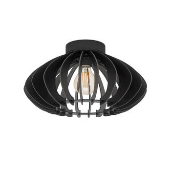EGLO Cossano 3 plafondlamp - E27 - Ø38 cm - Hout - Zwart