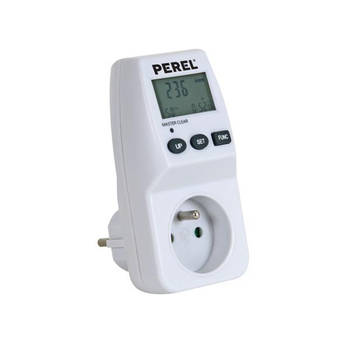 Perel Energiemeter Frans stopcontact 230 V 16 A wit