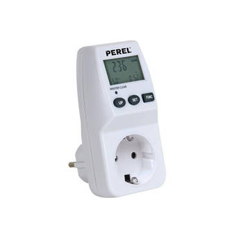 Perel - Energiemeter - 230 V - 16 A - Randaarde - 155 X 30 X 55 mm
