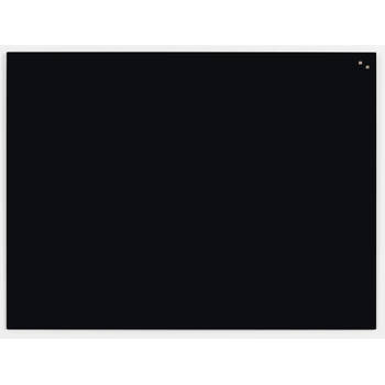 NAGA - Magnetisch Glasbord - Zwart - 90 x 120 cm - Geschikt voor whiteboard markers