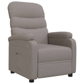 vidaXL Fauteuil verstelbaar stof taupe