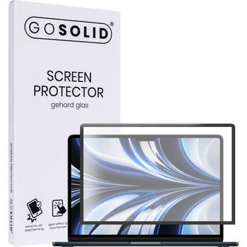 GO SOLID! Screenprotector voor MacBook Air M2 13,6-inch gehard glas