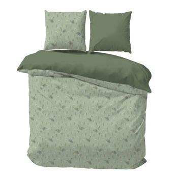 iSleep Dekbedovertrek Debby - Groen - Lits-jumeaux 240x200/220 cm
