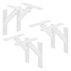 ML-Design 6 stuks plankdrager 180x180 mm, wit, aluminium, zwevende plankdrager, plankdrager, wanddrager voor