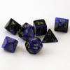 Chessex Gemini Black-Blue/gold Polydice Dobbelsteen Set (7 stuks)