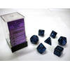 Chessex Cobalt Speckled Polydice Dobbelsteen Set (7 stuks)