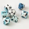 Chessex Gemini wit-teaal/zwart Polydice dobbelsteen set (7 stuks)