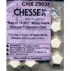 Chessex Opaak Wit Blanc D12 Dobbelsteen Set (10 stuks)