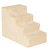 Hondentrap met afneembare hoes - Kattentrap - Huisdierentrap - Trapje - Opstapje - Beige - 60 x 35 x 44 cm