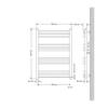 Badkamerradiator Sahara 750x800 mm wit gebogen met zijaansluiting LuxeBath