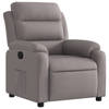 vidaXL Fauteuil verstelbaar stof taupe