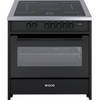 Wiggo WIO-E921A(BX) - Freestanding - Induction - Elektrische Oven - 90cm - 8 Function - 121 Liter - 3000 W - Zwart Inox