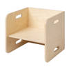 Van Dijk Toys houten kubusstoel / kinderstoel Naturel 32x32x32cm vanaf 1 jaar (Kinderopvang kwaliteit)