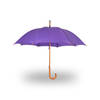 Paraplu paars Stormparaplu polyester automatische paraplu 395g Stevige paraplu Opvouwbare paraplu Houten