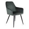 House Nordic - Eetkamerstoel Velvet Groen - 65x57x87cm - Stoel Harbo