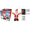 Kerstman Opblaasbaar Incl LED - 120x70x 190cm - Voor binnen en buiten