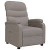 vidaXL Fauteuil verstelbaar stof taupe