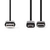 Nedis 2-in-1-Kabel - CCGL60610BK10