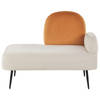 Beliani ARCEY - Chaise longue-Wit-Fluweel