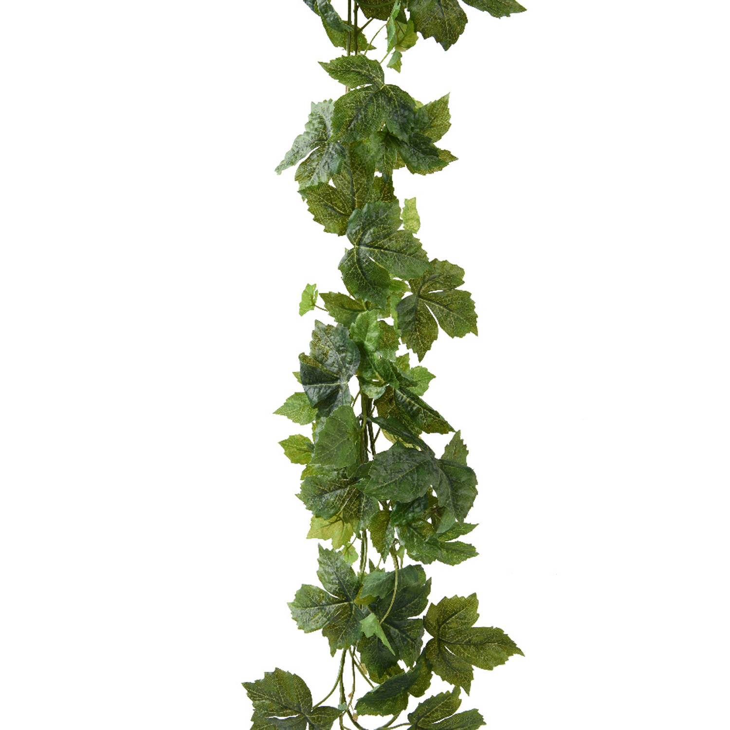 Everlands Planten slinger - wijnstok - kunstplant - groen - 175 cm