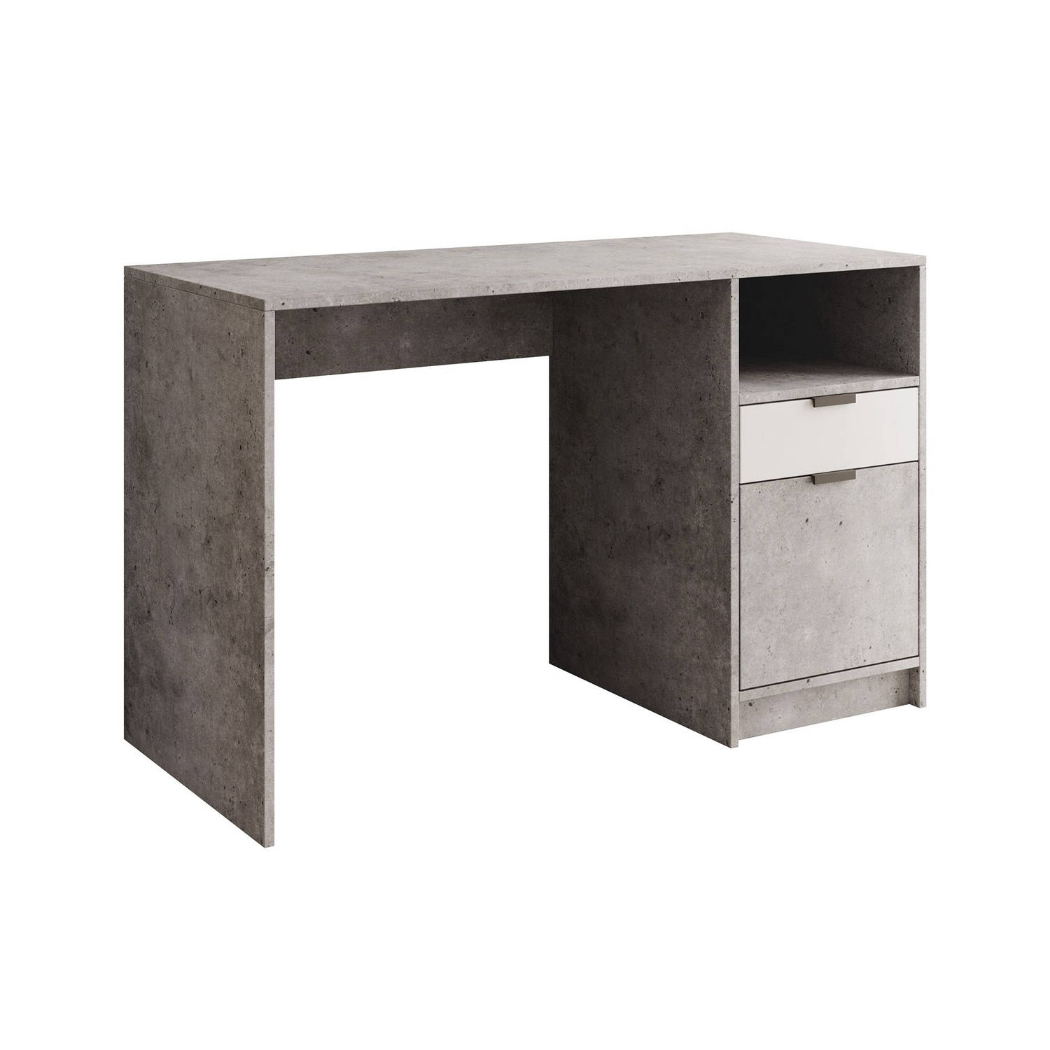 Meubella Bureau Dixit - Grijs - Wit - 120 cm