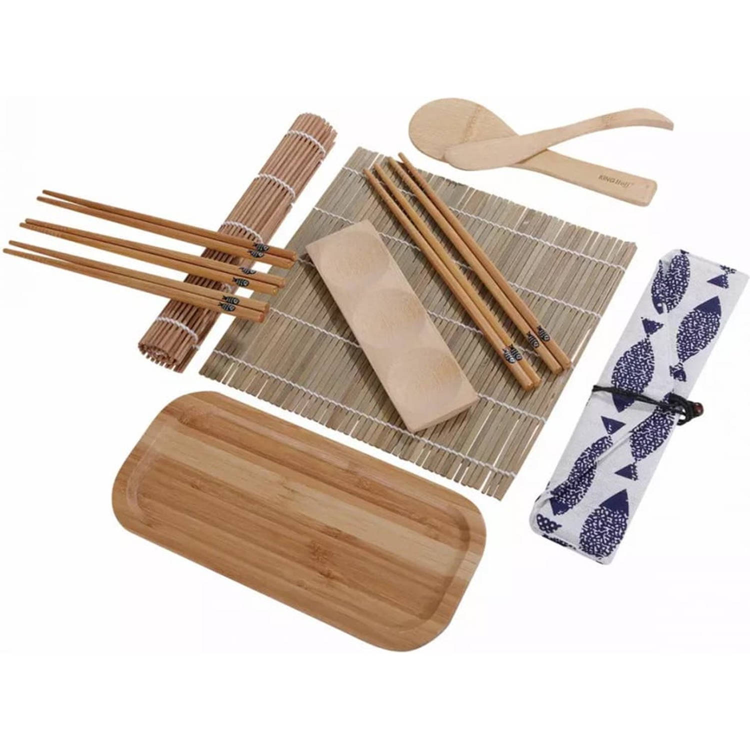 Kinghoff 1704 - sushi kit. Sushi maken - Bamboe