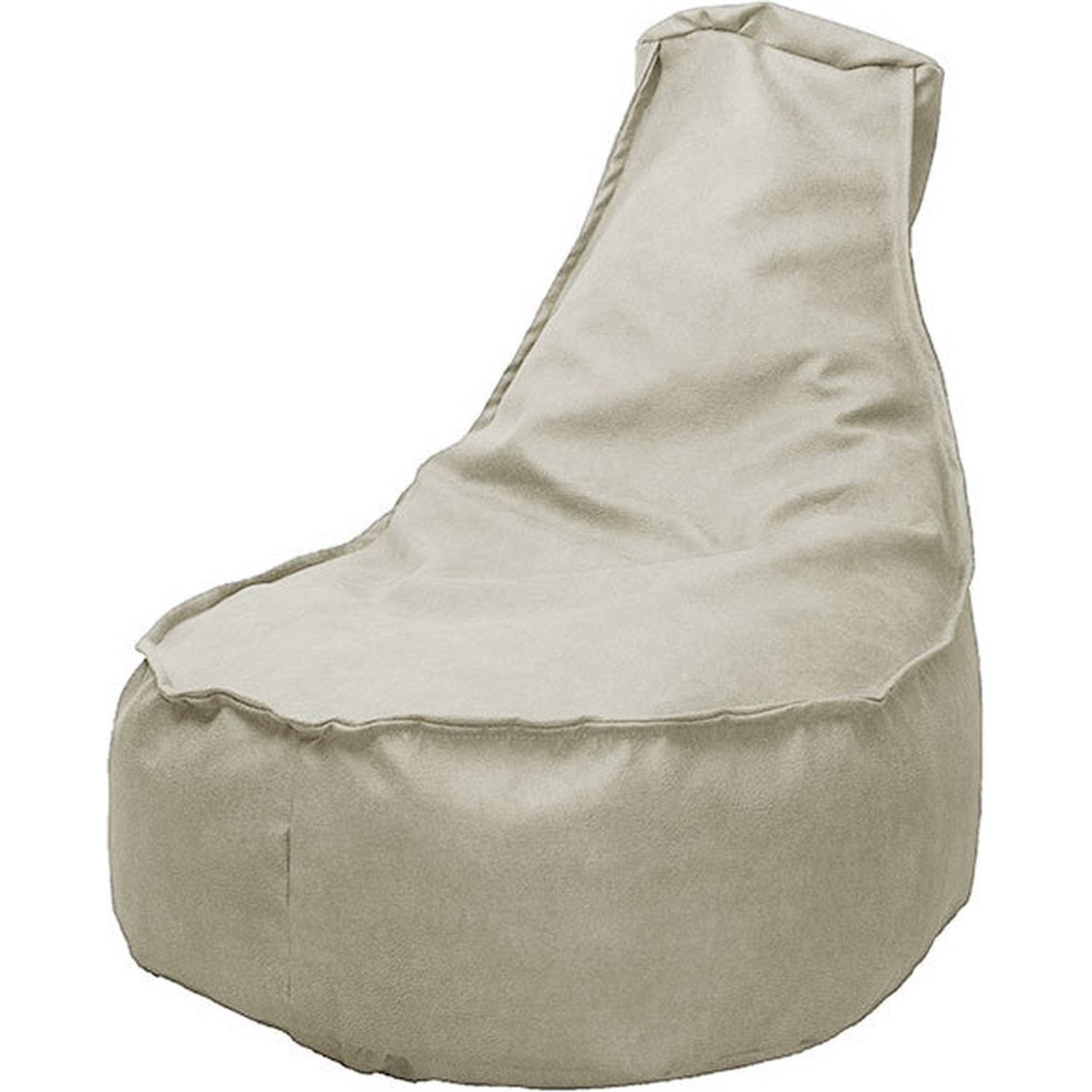 Drop & Sit Zitzak Kind - Leather Look - Leer Beige - Beanbag voor Kinderen - Binnen