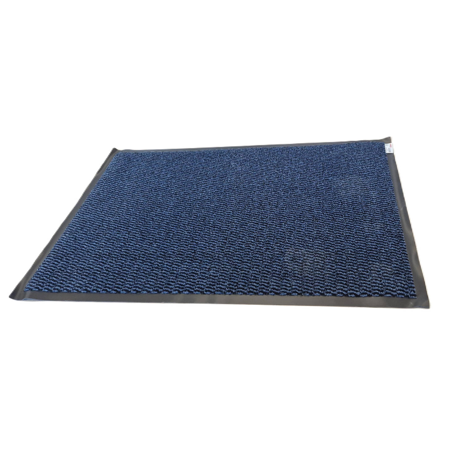 Brumag Anti slip deurmat/schoonloopmat PVC - blauw - 90 x 60 cm - voor binnen