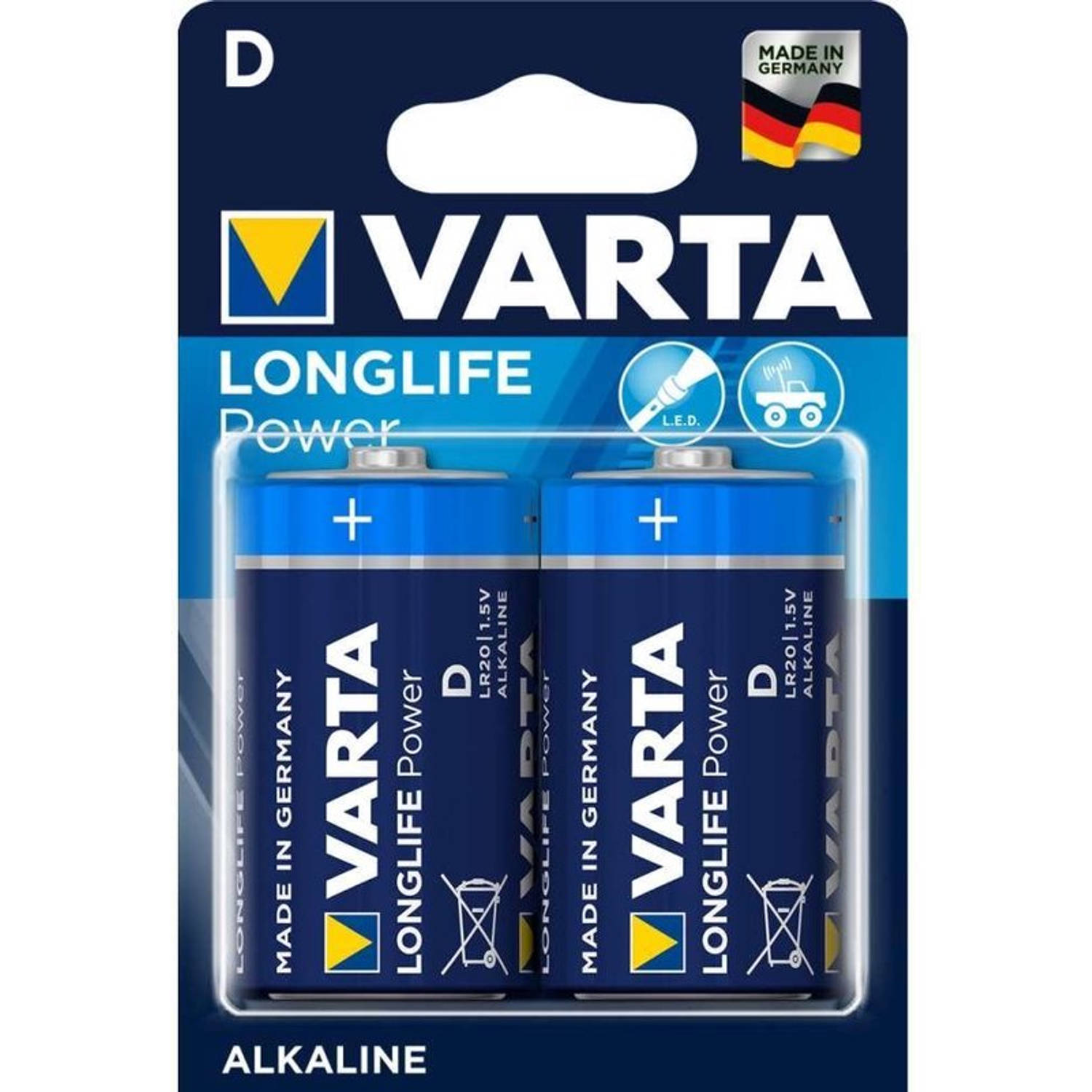 Varta Longlife Power 2x D-cell Alkaline