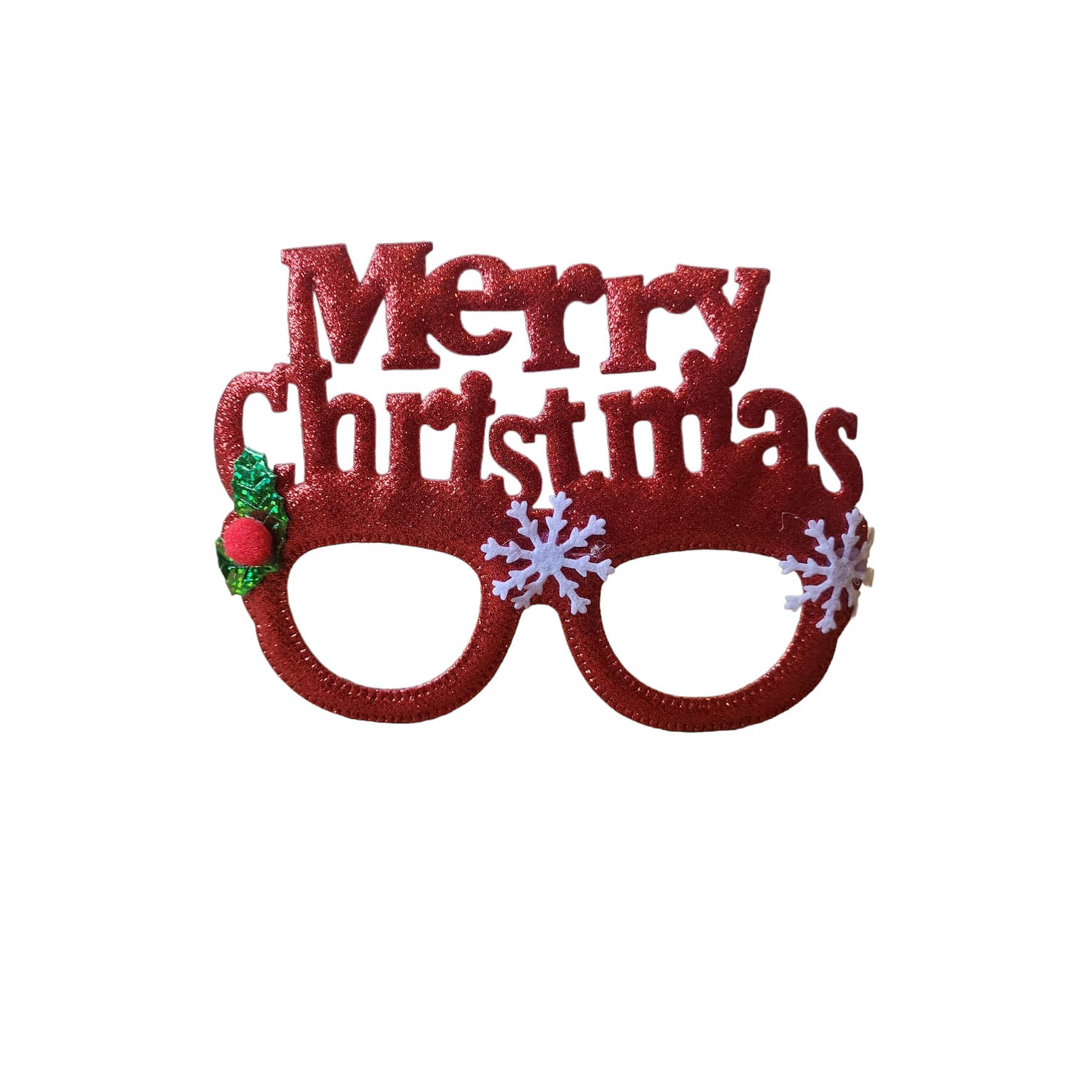 Horend Goed Kerstbril rood Merry Christmas