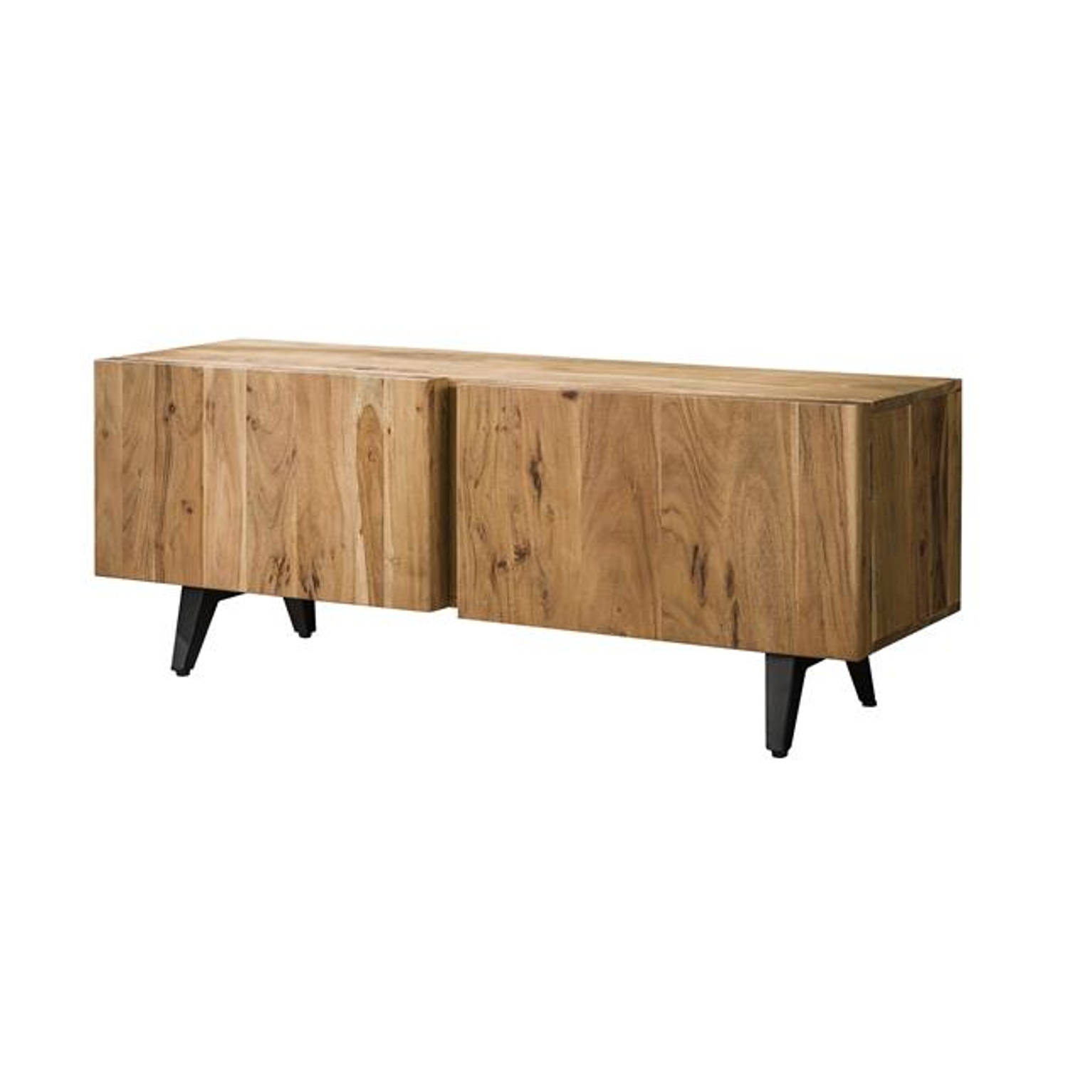 Hoyz Collection - TV-meubel 2L Block - 40x135x50cm - Massief Acacia Naturel