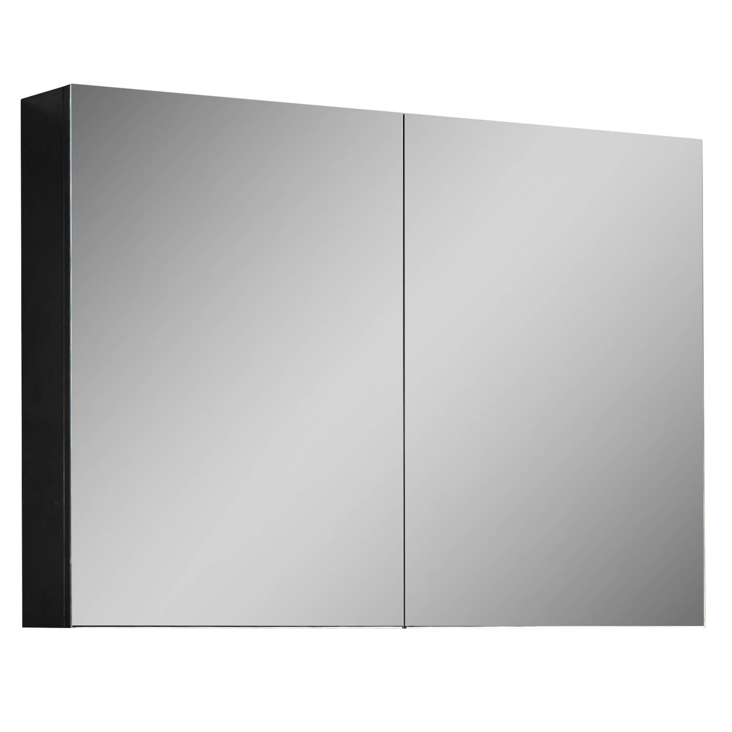 Badplaats Spiegelkast Cuba 100 x 16 x 70 cm mat zwart
