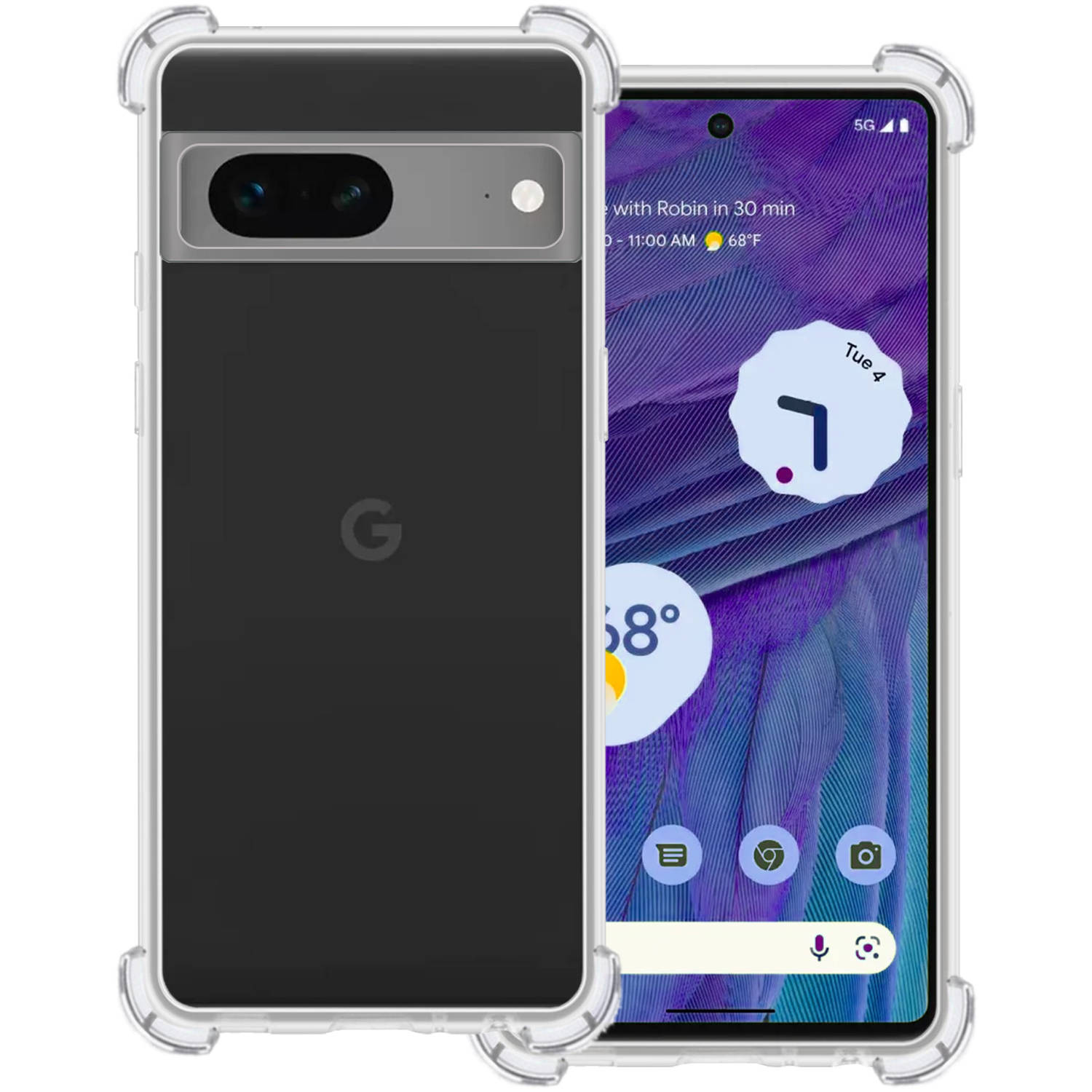 Google Pixel 7a Hoesje Shock Proof Case Transparant Hoes - Google Pixel 7a Hoes Cover Shockproof - Transparant