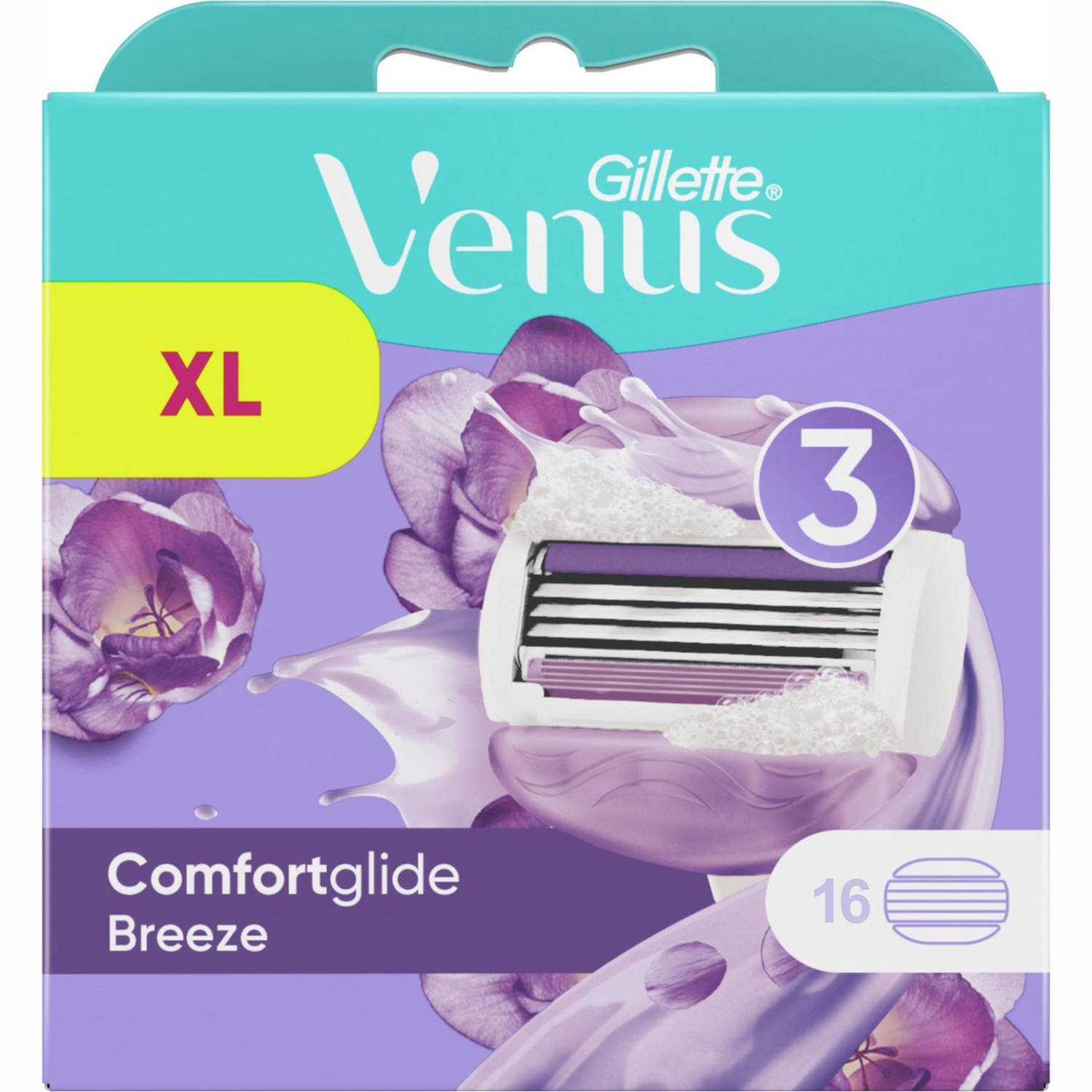 Gillette Venus Comfortglide Breeze Scheermesjes Voor Vrouwen 16 Navulmesjes Voordeelverpakking (2x8 