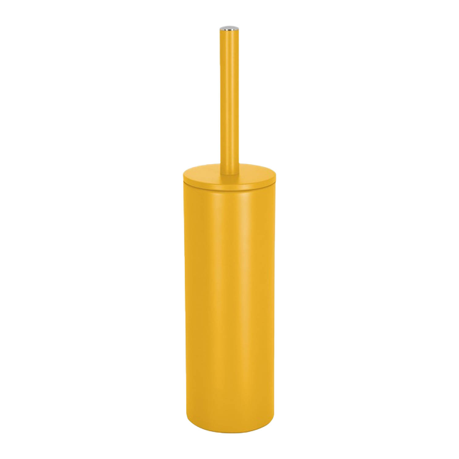 Spirella Luxe Toiletborstel in houder Cannes - saffraan geel - metaal - 40 x 9 cm - met binnenbak