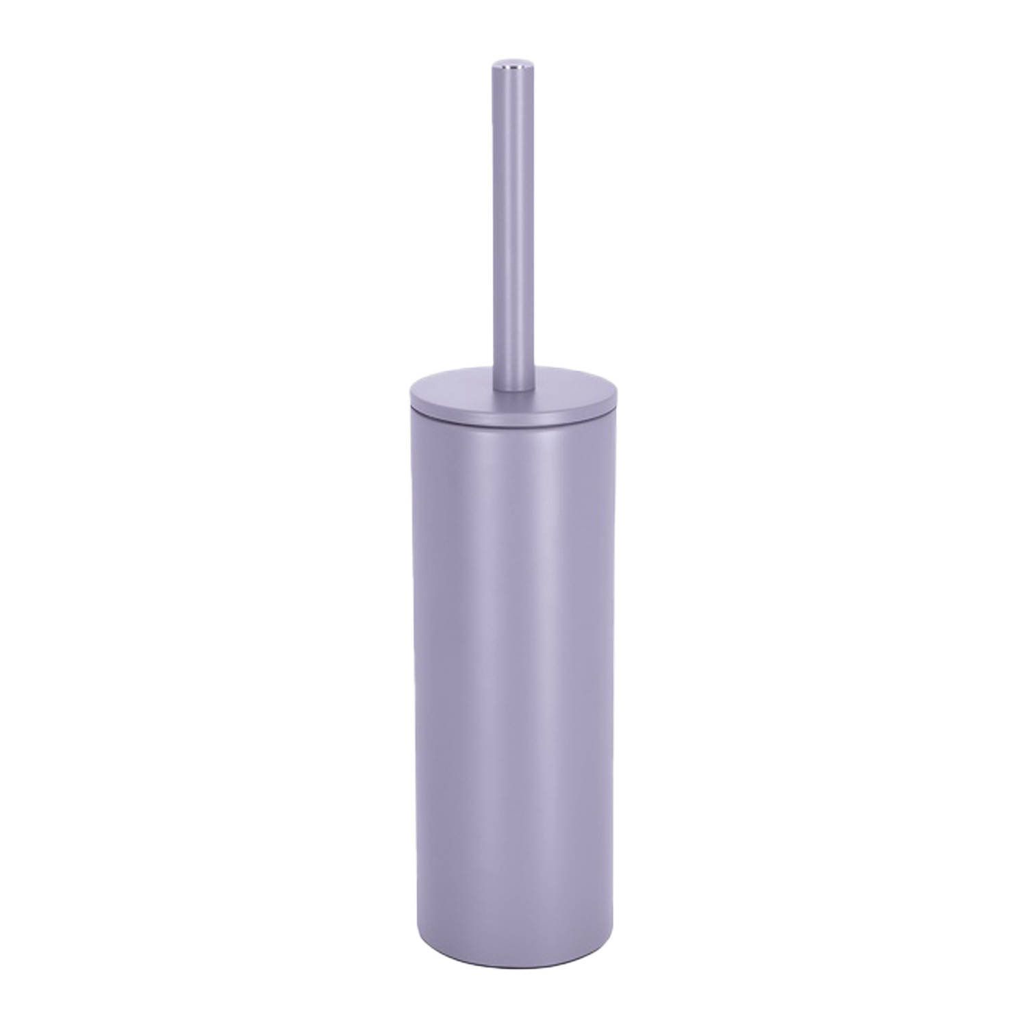 Spirella Luxe Toiletborstel in houder Cannes - lila paars - metaal - 40 x 9 cm - met binnenbak